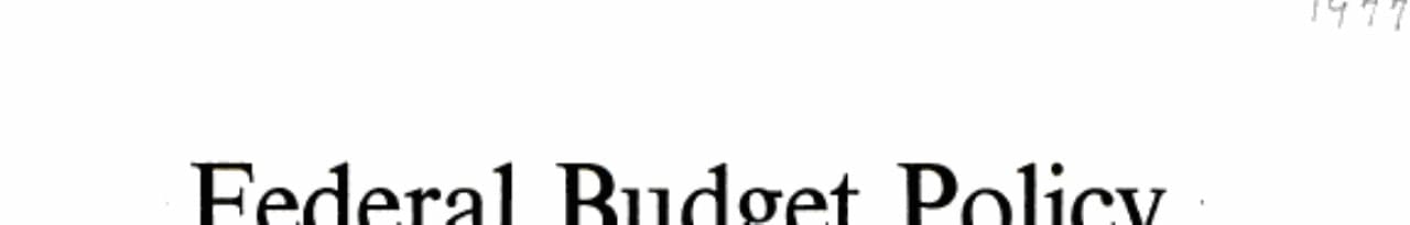 Federal Budget Policy