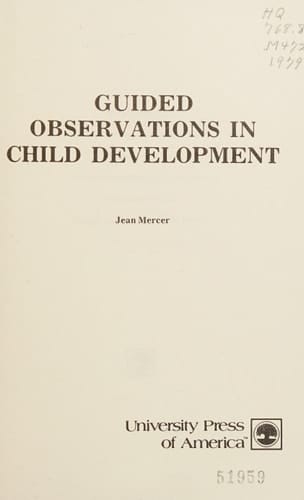 Guided Observ in Child Dev CB