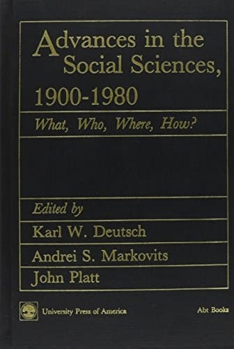 Advances in the Social Sciences 1900-1980