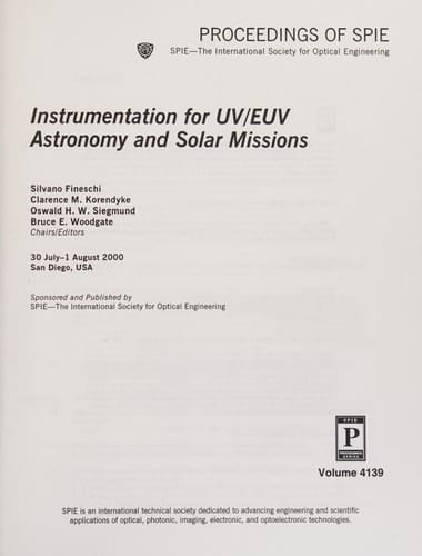 Instrumentation for Uv/ Euv Astronomy and Solar Missions (Proceedings of Spie)