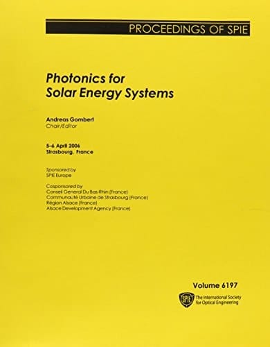 Photonics for Solar Energy Systems 5-6 April 2006, Strasbourg, France