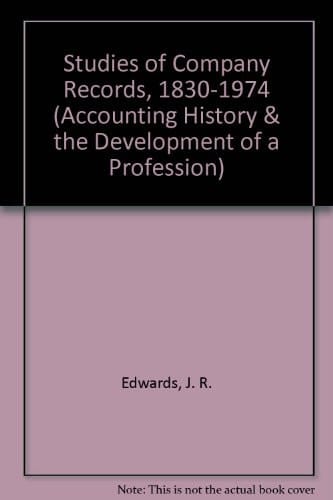 Studies of Company Records, 1830-1974