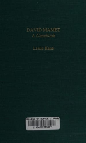 David Mamet A Casebook (Casebooks On Modern Dramatists, Vol. 12)