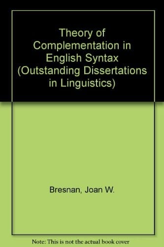 Theory of complementation in English syntax (Outstanding dissertations in linguistics)