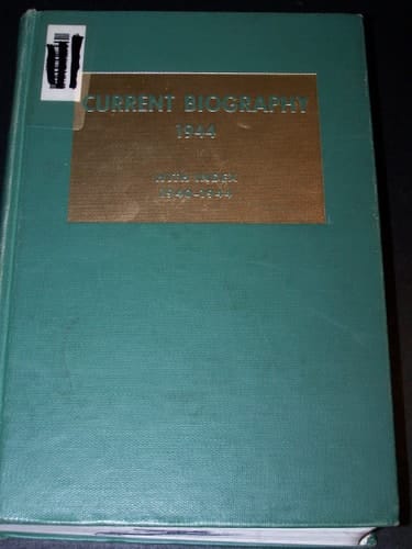 Current Biography 1944-with Index 1940-1944