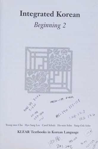 Integrated Korean Beginning 2