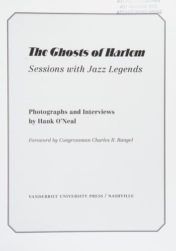 The Ghosts of Harlem: Sessions with Jazz Legends