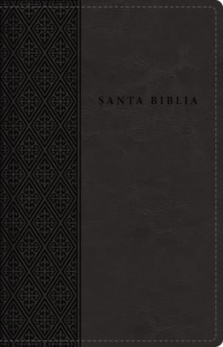 RVR60 Santa Biblia, Letra Grande, Tamaño Compacto, Leathersoft, Negro, Edición Letra Roja, Con Índice