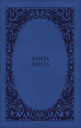 Biblia Reina-Valera 1960, Tierra Santa, Ultrafina Letra Grande, Leathersoft, Azul, con Cierre