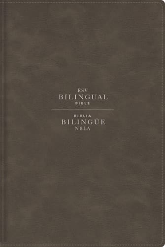 ESV/NBLA, Bilingual Bible, Leathersoft, Grey/ ESV/NBLA, Biblia Bilingüe, Leathersoft, Gris