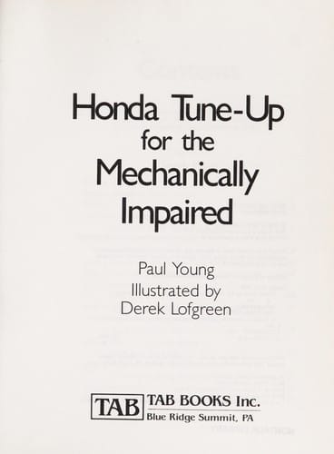 Honda Tune-up for the Mechanically Impaired