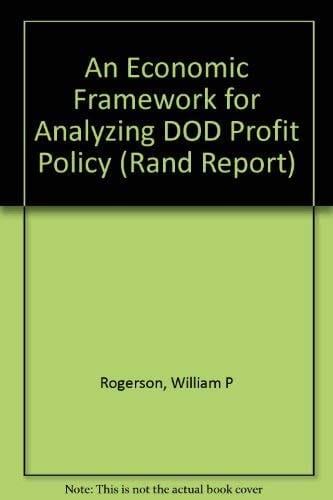 An Economic Framework for Analyzing DoD Profit Policy
