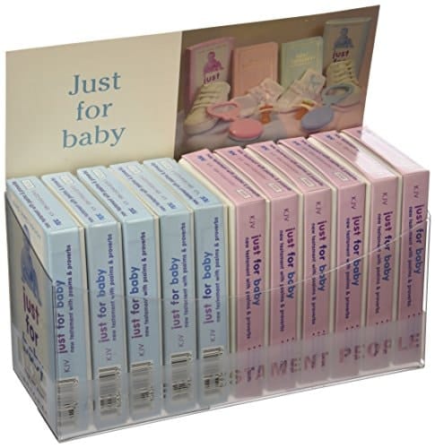 Deluxe Vest-Pocket Baby's New Testament with Psalms and Proverbs Point of Purchase Display King James Version