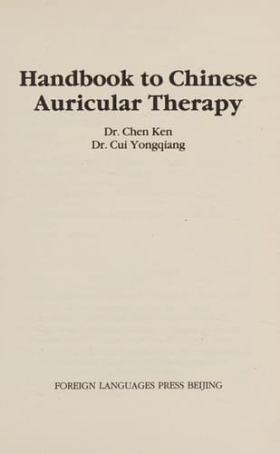 Handbook to Chinese Auricular Therapy