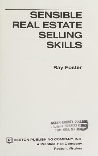 Sensible Real Estate Selling Skills