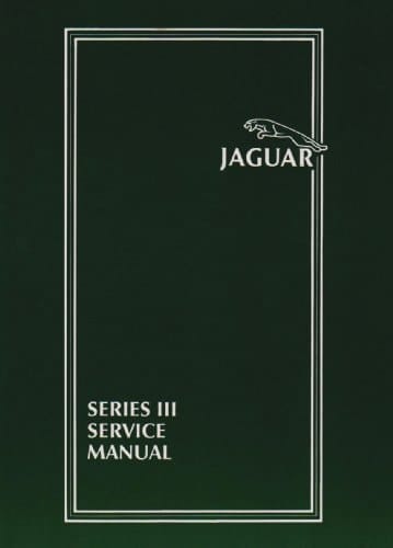 The Jaguar Xj6/Xj12 Series 3 Workshop Manual 1979-1987