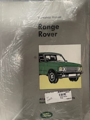 Range Rover Workshop Manual, 1986-1989