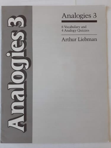 Analogies 3 Grade11-12 Quiz Book