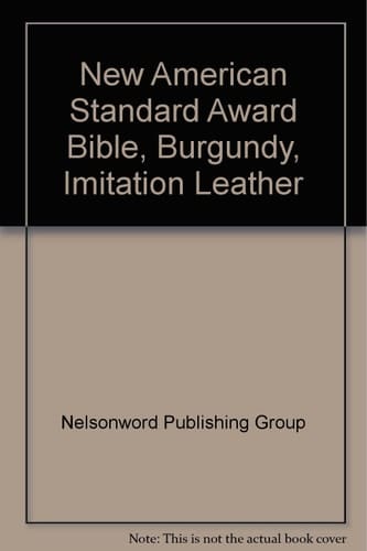 New American Standard Award Bible, Burgundy, Imitation Leather