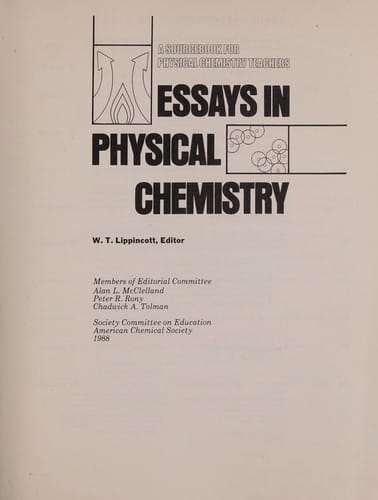 Essays in Physical Chemistry: A Sourcebook for Physical Chemistry Teachers