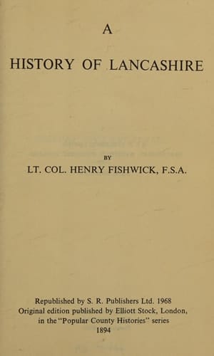 A history of Lancashire ([County history reprints])