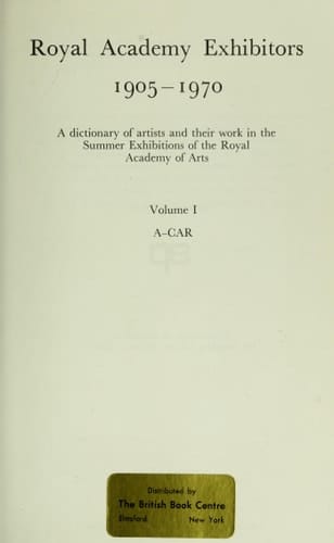 Royal Academy Exhibitors, 1905-1970: CAS-D