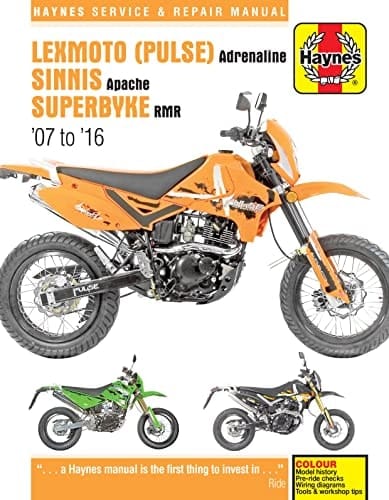 Pulse/Pioneer Adrenaline, Sinnis Apache and Superbyke RMR Service and Repair Manual, 2007-2014