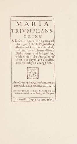 Maria triumphans (English recusant literature, 1558-1640)