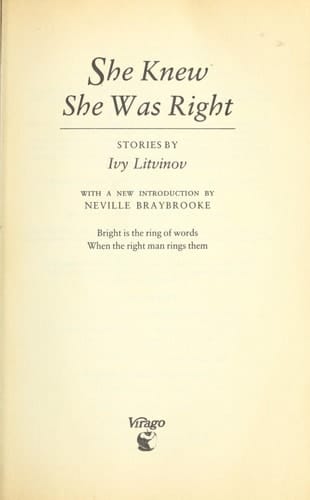 She Knew She was Right