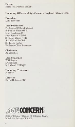 The Age Concern England handbook.