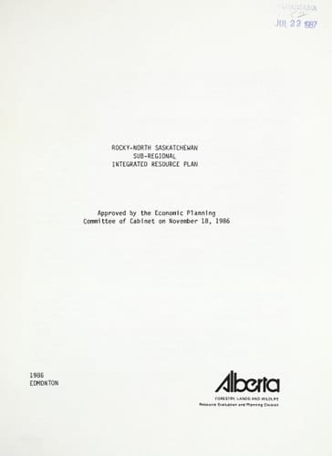 Rocky-North Saskatchewan Sub-regional Integrated Resource Plan