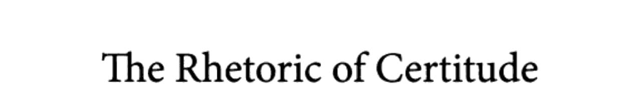 The Rhetoric of Certitude C.S. Lewis's Nonfiction Prose
