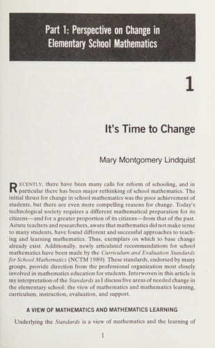 New Directions for Elementary School Mathematics: 1989 Yearbook (Yearbook (National Council of Teachers of Mathematics))