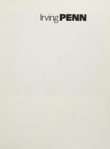 Irving Penn: Master Images (The Collection of the National Museum of American Art and the National Portrait Gallery)