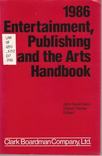 1986 Entertainment, Publishing and the Arts Handbook