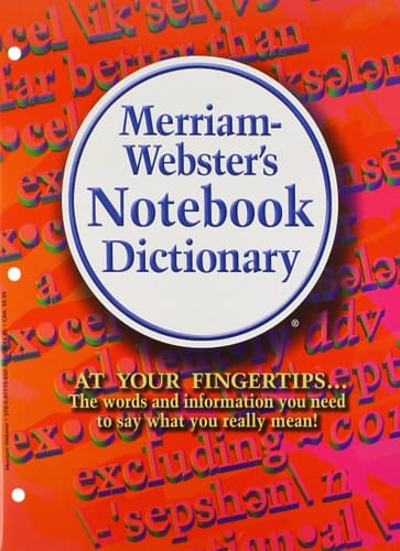 Merriam-Webster's Notebook Value Pack Dictionary; Thesaurus; Spanish-English Dictionary