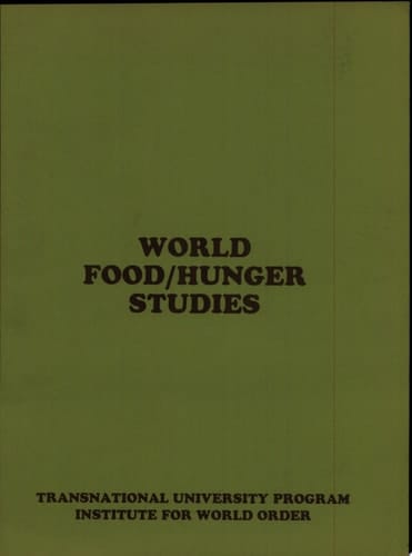Food/Hunger Studies Transnational University Program