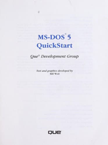 MS-DOS 5 QuickStart