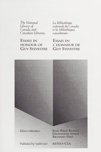 Bibliothèque Nationale Du Canada Et Les Bibliothèques Canadiennes
