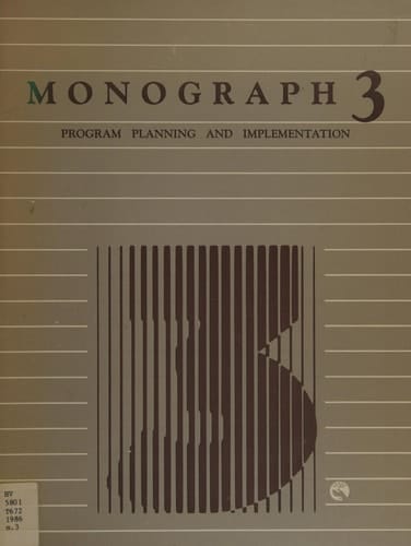 Prevention in the drug field monograph