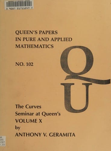 Curves Seminar at Queen's (Queen's Papers in Pure and Applied Mathematics)