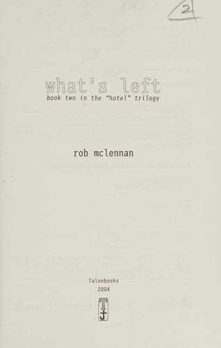 what's left (Hotel Trilogy, 2)