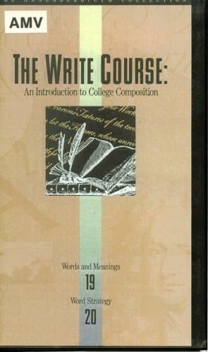 The Write Course: An Introduction To College Composition; Program 19: Words And Meanings, Program 20: Word Strategy; 1VHS