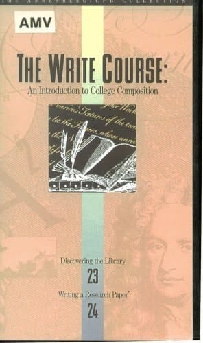 The Write Course: An Introduction To College Composition; Program 23: Discovering The Library, Program 24: Writing A Research Paper; 1VHS