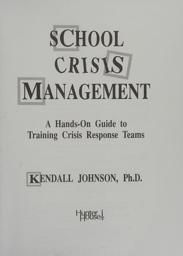 School Crisis Management: Team Training Guide