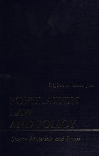 Population Law and Policy: Source Materials and Issues
