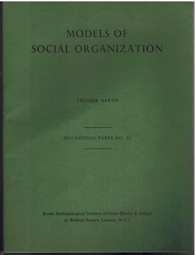 Models of Social Organization (no.23)