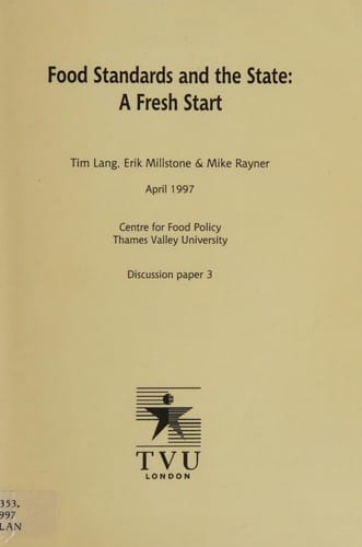 Food Standards and the State A Fresh Start