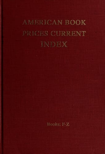 American Book Prices Current Index 1991-95, Set