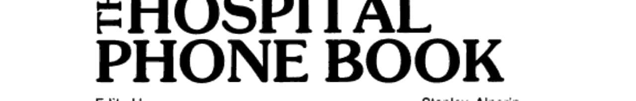Hospital Phone Book, 1988-89